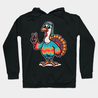 Peace Sign Turkey Hand | Thanksgiving | Thankful | Holiday | Cute | Turkey Hoodie